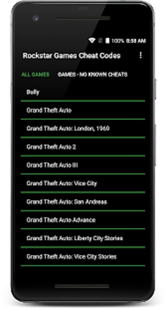 Rockstar Games Cheat Codes - Un-official for Android - Free download and  software reviews - CNET Download