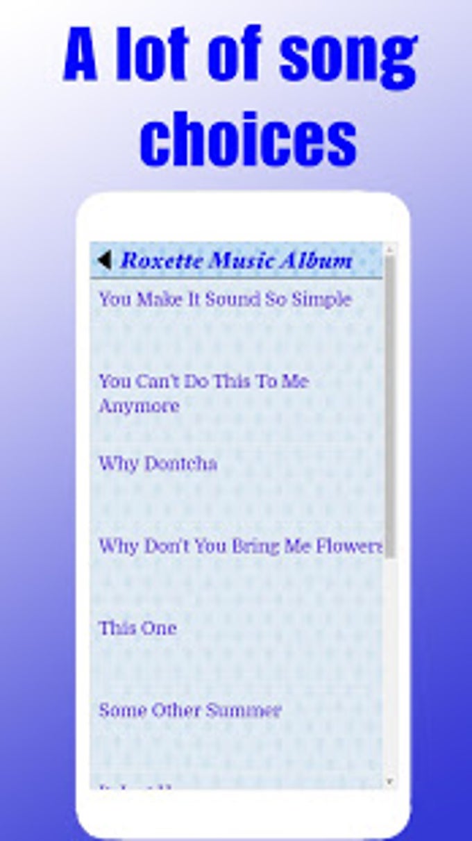 Roxette Music Album - Full Album for Android - Free download and software  reviews - CNET Download