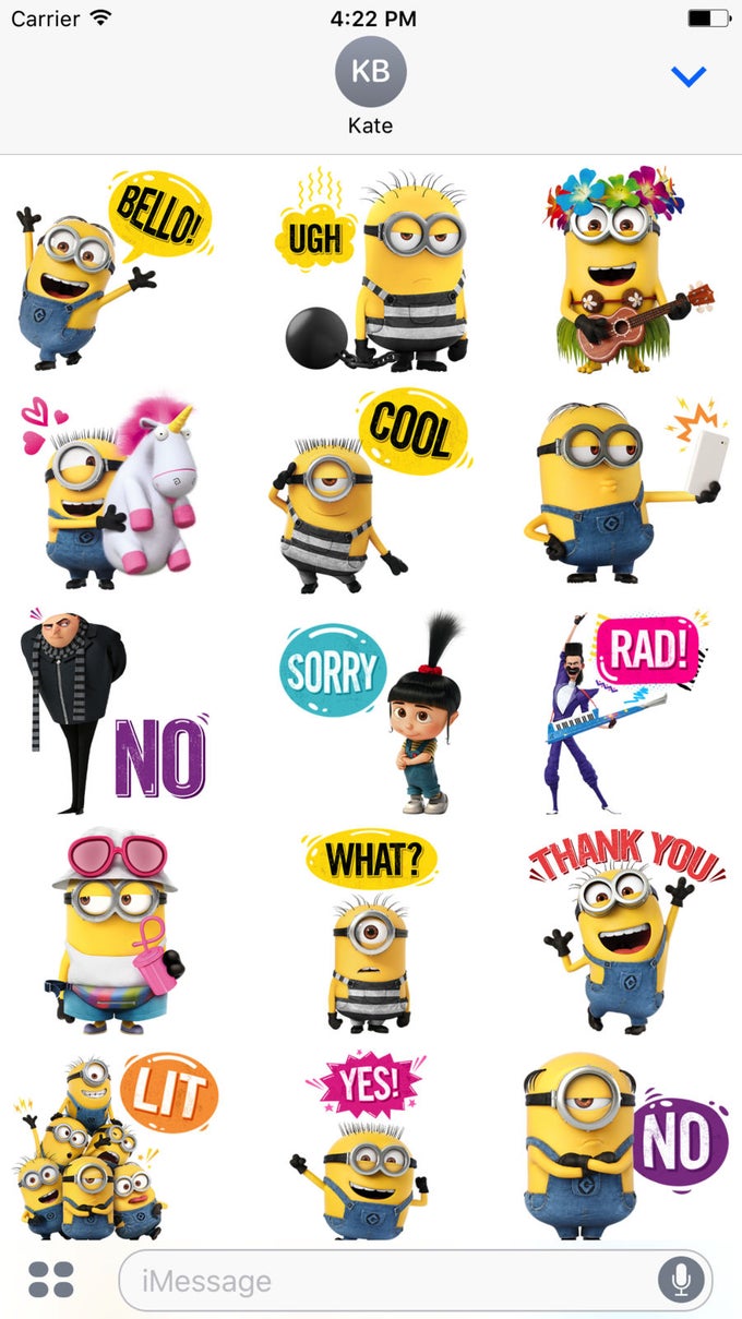 Despicable Me 3 Stickers for iOS - Free download and software reviews -  CNET Download