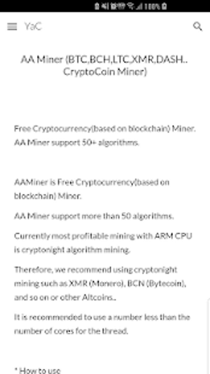 AA Miner (BTC,LTC,XMR.. CryptoCoin Miner) Guide APK for Android - Free  download and software reviews - CNET Download