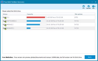 Image 2 for Free RAW Partition Recove…
