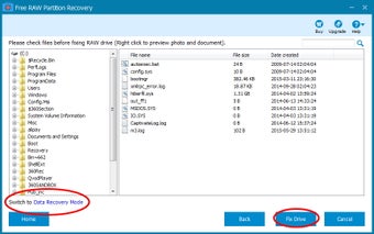 Imagen 2 para Free RAW Partition Recove…
