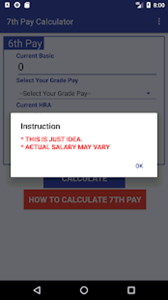 Imagen 1 para 7th Pay Arrears Calculato…