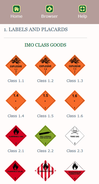 Imagen 0 para IMO Class Dangerous Goods