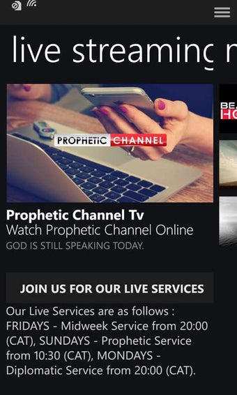Imagen 1 para Prophetic Channel Tv for …