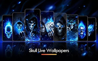 Image 1 for Blue Fire Skull Bone Live…