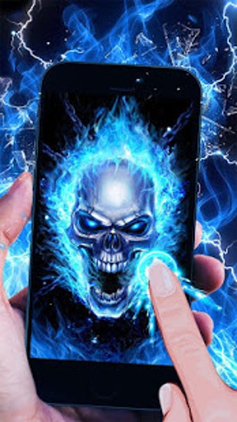 Image 3 for Blue Fire Skull Bone Live…