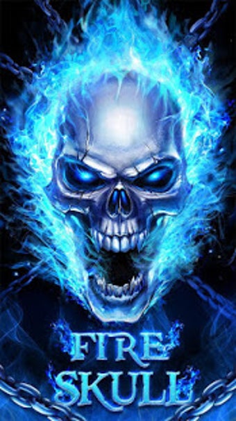 Imagen 3 para Blue Fire Skull Bone Live…