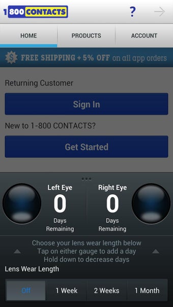 Image 0 for 1800CONTACTS App