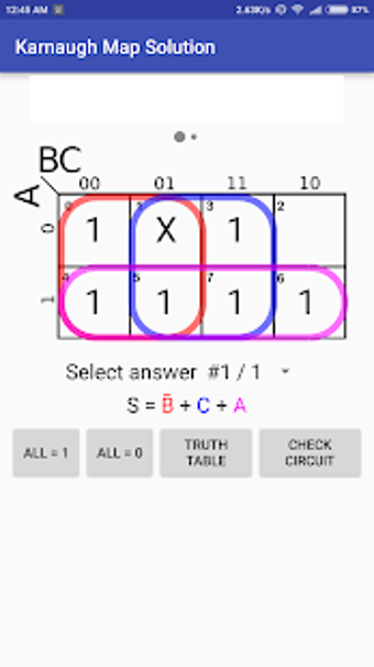 Image 0 for Karnaugh Kmap Solver (FRE…