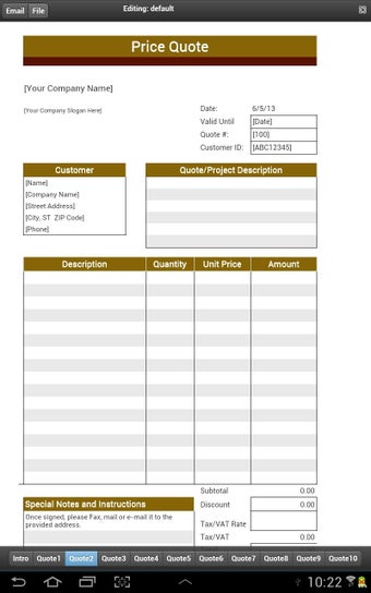 Imagen 2 para Price Quote