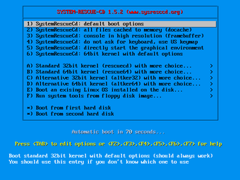 Image 0 for SystemRescueCd