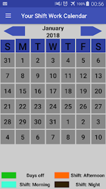 Image 0 for Your Shift Work Calendar