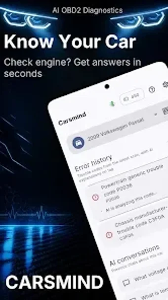 Imagen 0 para Carsmind: OBD2 AI Scanner