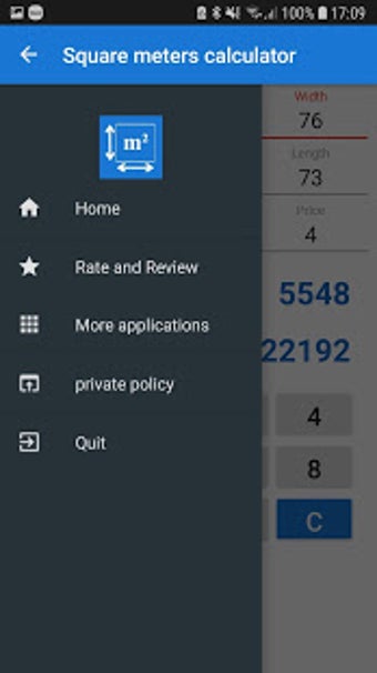 Image 0 for Square meters calculator