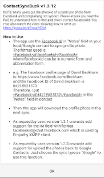 Imagen 3 para ContactSyncDuck for Faceb…