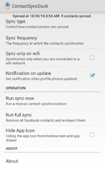 Imagen 1 para ContactSyncDuck for Faceb…