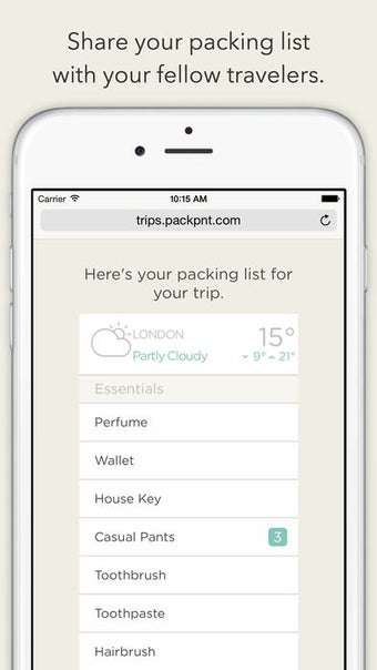 Image 0 for PackPoint Packing for She…
