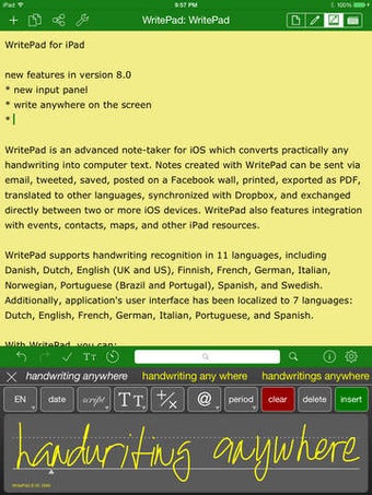 Image 0 for WritePad for iPad