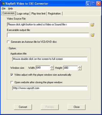 Image 0 for VaySoft Video to EXE Conv…