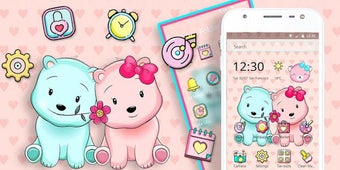 Image 0 for Cute Teddy Couple Theme
