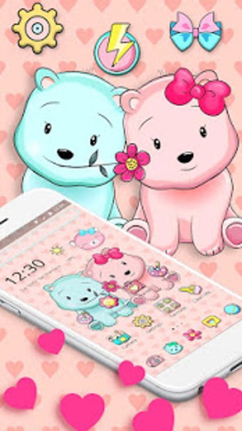 Image 1 for Cute Teddy Couple Theme