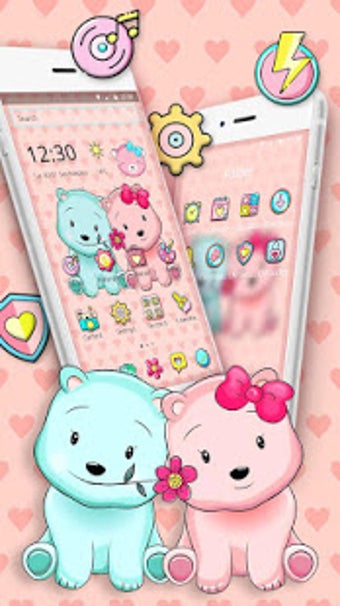 Image 2 for Cute Teddy Couple Theme