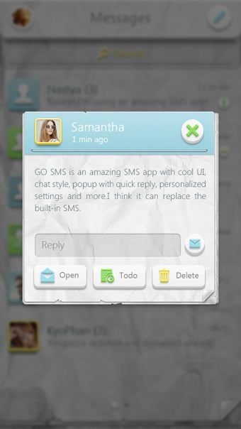 Image 3 for GO SMS PRO PAPER THEME
