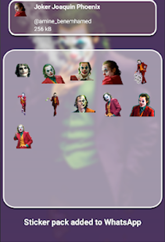 Imagen 2 para Sticker Joker For Whatsap…