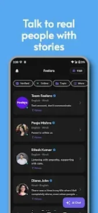 Image 0 for Feelora: Talk. Feel Bette…