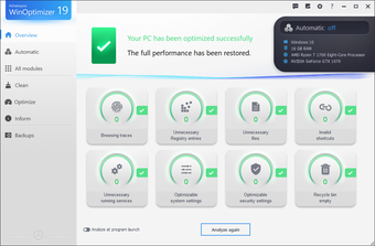 Image 0 for Ashampoo WinOptimizer 19 …