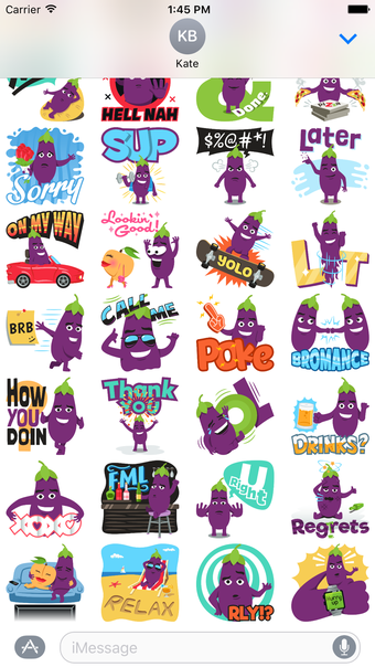 Imagen 1 para Eggplant Life: Emoji insp…