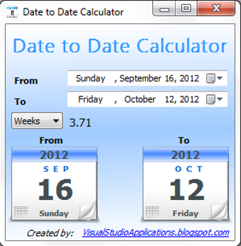 Image 1 for Date to Date Calculator