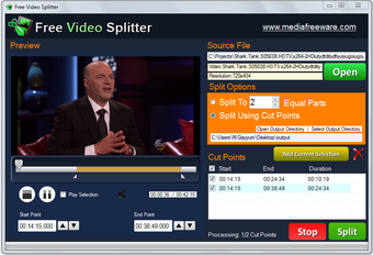 Image 0 for Free Video Splitter