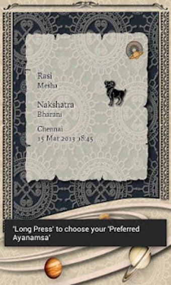 Imagen 0 para Rasi and Nakshatra Finder