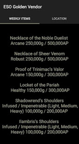 Imagen 1 para ESO Golden Vendor