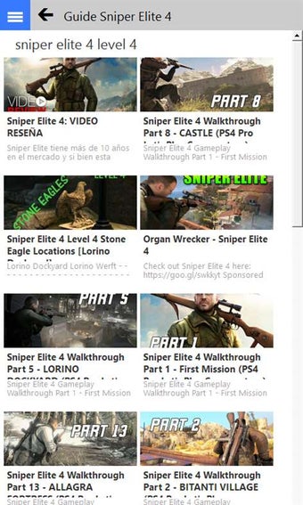 Imagen 1 para Guide Sniper Elite 4 for …