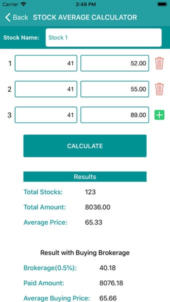 Image 2 for Stock Average Price Calcu…