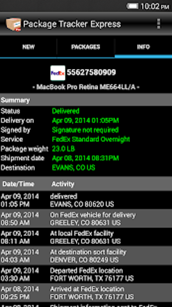 Imagen 0 para Package Tracker Express