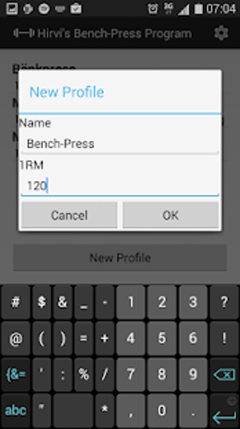 Image 1 for Hirvi's Bench-Press Progr…