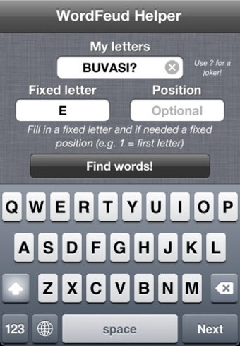 Imagen 0 para WordFeud Helper - find wo…