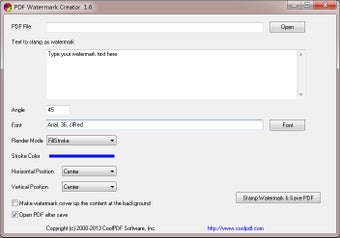Image 0 for PDF Watermark Creator