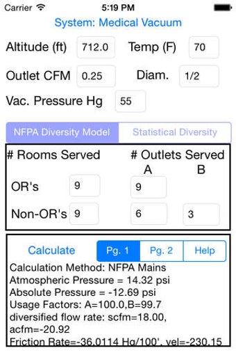 Image 0 for Medical Gas Pipe Size App