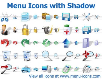 Image 0 for Menu Icons with Shadow