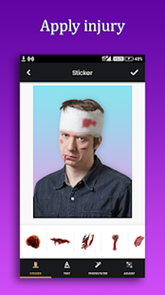 Image 1 for Injury on Face Photo Make…