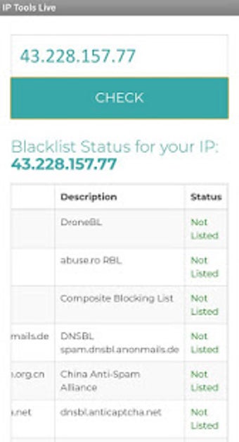 Imagen 1 para IP Blacklist Check