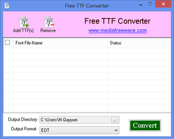 Image 0 for Free TTF Converter