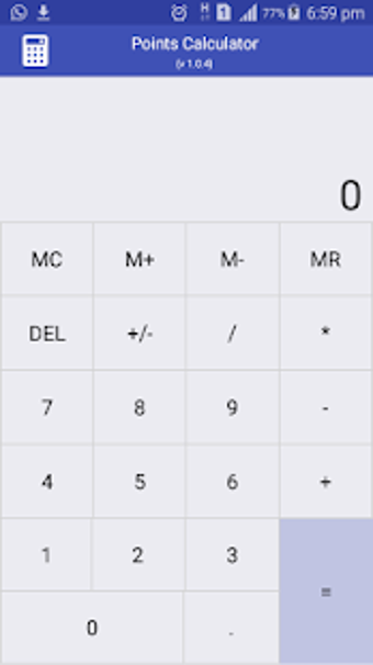 Image 0 for Points Calculator