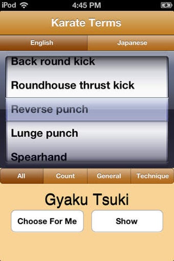 Image 0 for Karate Terms