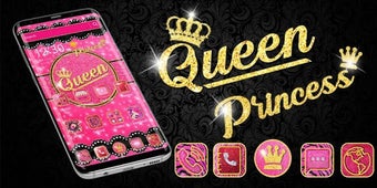 Imagen 0 para Black Pink Queen Crown Th…